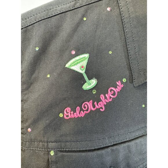 Vintage custom made Girls Night Out lightweight jean jacket bedazzled one of a k - Picture 4 of 9